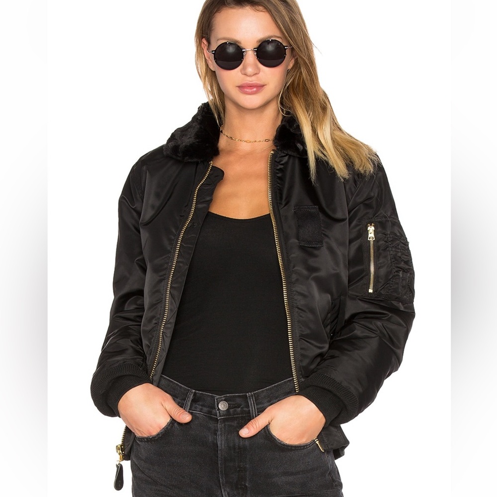 Alpha Industries Fur bomber jacket